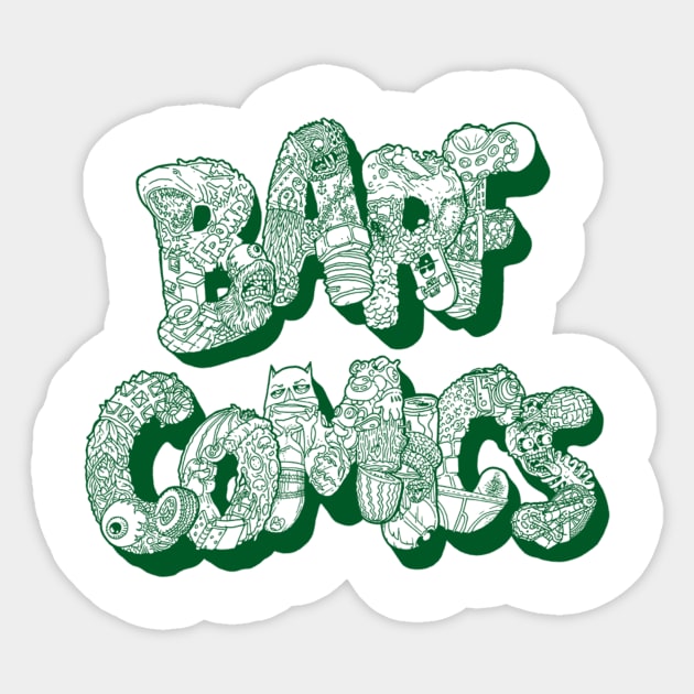 Barf Letters Sticker by BarfComics